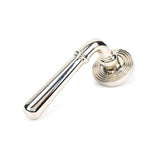 This is an image showing From The Anvil - Polished Nickel Newbury Lever on Rose Set (Beehive) available from trade door handles, quick delivery and discounted prices