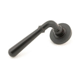This is an image showing From The Anvil - Aged Bronze Newbury Lever on Rose Set (Plain) available from trade door handles, quick delivery and discounted prices
