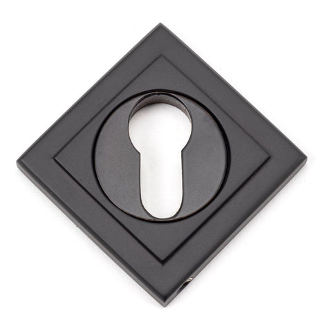 This is an image showing From The Anvil - Aged Bronze Round Euro Escutcheon (Square) available from trade door handles, quick delivery and discounted prices