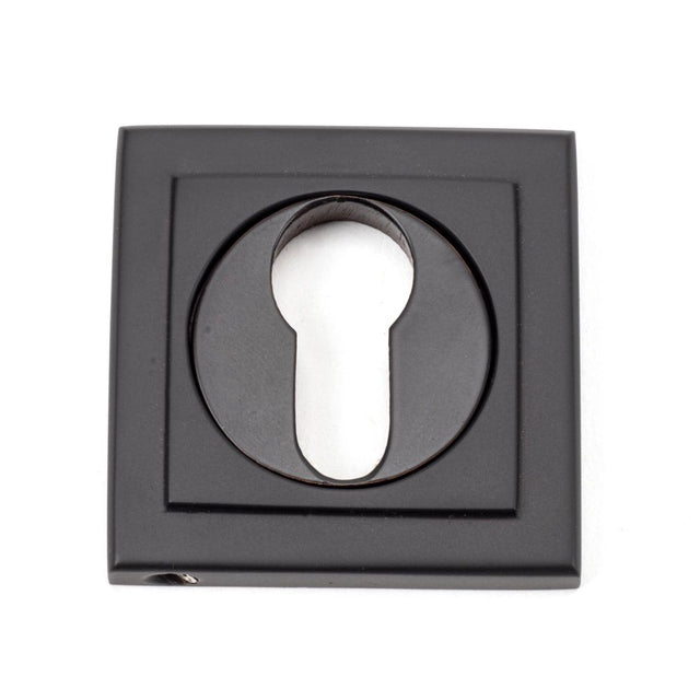 This is an image showing From The Anvil - Aged Bronze Round Euro Escutcheon (Square) available from trade door handles, quick delivery and discounted prices