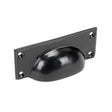 This is an image showing From The Anvil - Black Art Deco Drawer Pull available from trade door handles, quick delivery and discounted prices