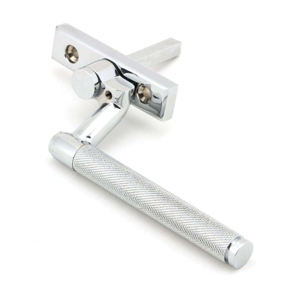 This is an image showing From The Anvil - Polished Chrome Brompton Espag - LH available from trade door handles, quick delivery and discounted prices