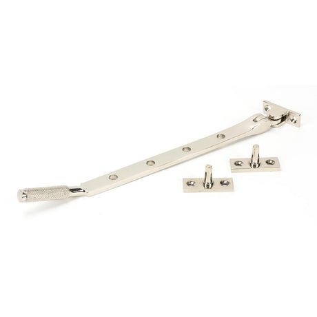 This is an image showing From The Anvil - Polished Nickel 10" Brompton Stay available from trade door handles, quick delivery and discounted prices