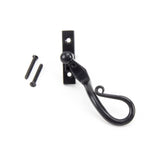 This is an image showing From The Anvil - Black 16mm Shepherd's Crook Espag - RH available from trade door handles, quick delivery and discounted prices