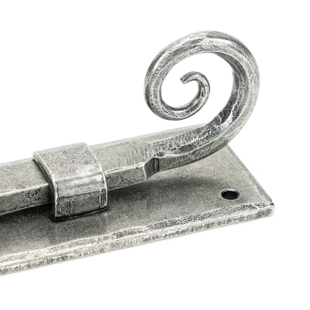This is an image showing From The Anvil - Pewter 6" Monkeytail Universal Bolt available from trade door handles, quick delivery and discounted prices