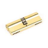 This is an image showing From The Anvil - Lacquered Brass 45/45 5pin Euro Cylinder available from trade door handles, quick delivery and discounted prices