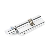 This is an image showing From The Anvil - Polished Chrome 35/45T 5pin Euro Cylinder/Thumbturn available from trade door handles, quick delivery and discounted prices