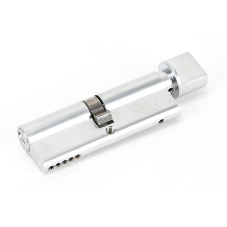 This is an image showing From The Anvil - Polished Chrome 45/45 5pin Euro Cylinder/Thumbturn available from trade door handles, quick delivery and discounted prices