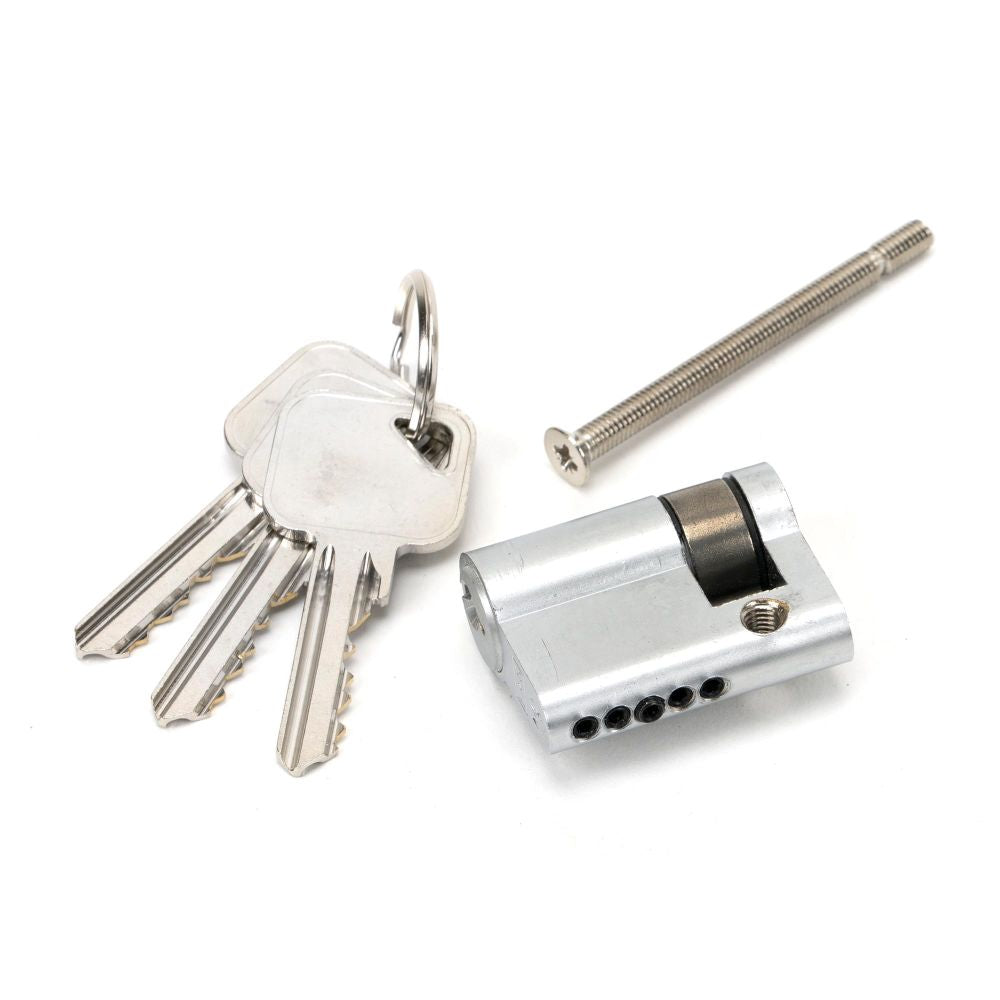 High quality image of From The Anvil - Satin Chrome 30/10 5pin Single Cylinder | Sku. 46280 | Trade Door Handles, Kendal.