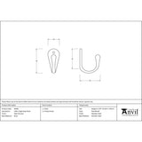 This is an image showing From The Anvil - Satin Chrome Celtic Single Robe Hook available from trade door handles, quick delivery and discounted prices