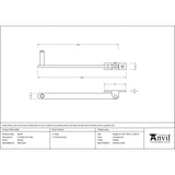 This is an image showing From The Anvil - Pewter 8" Roller Arm Stay available from trade door handles, quick delivery and discounted prices