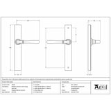 This is an image showing From The Anvil - Pol. Marine SS (316) Newbury Slimline Lever Espag. Latch Set available from trade door handles, quick delivery and discounted prices