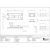 This is an image showing From The Anvil - Satin Marine SS (316) 4" Universal Bolt available from trade door handles, quick delivery and discounted prices