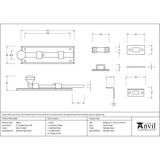 This is an image showing From The Anvil - Satin Marine SS (316) 6" Universal Bolt available from trade door handles, quick delivery and discounted prices