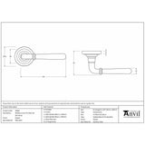 This is an image showing From The Anvil - Pewter Newbury Lever on Rose Set (Art Deco) available from trade door handles, quick delivery and discounted prices