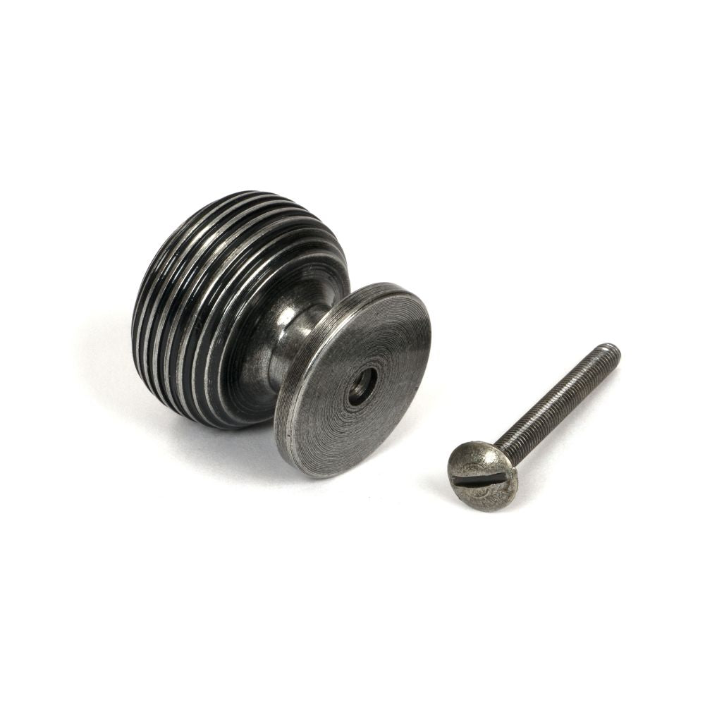 This is an image showing From The Anvil - Pewter Beehive Cabinet Knob 30mm available from trade door handles, quick delivery and discounted prices