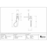 This is an image showing From The Anvil - Beeswax Shepherd's Crook Espag - LH available from trade door handles, quick delivery and discounted prices