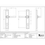 This is an image showing From The Anvil - Polished Brass Newbury Slimline Lever Espag. Lock Set available from trade door handles, quick delivery and discounted prices