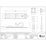 This is an image showing From The Anvil - External Beeswax 8" Shepherd's Crook Universal Bolt available from trade door handles, quick delivery and discounted prices