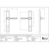 This is an image showing From The Anvil - Polished Brass Hinton Slimline Lever Espag. Lock Set available from trade door handles, quick delivery and discounted prices