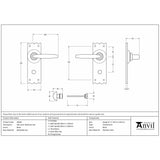 This is an image showing From The Anvil - Black Oak Lever Bathroom Set available from trade door handles, quick delivery and discounted prices