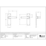 This is an image showing From The Anvil - Black Lever Latch Set available from trade door handles, quick delivery and discounted prices