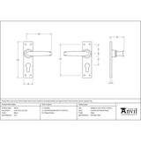 This is an image showing From The Anvil - Black Lever Euro Lock Set available from trade door handles, quick delivery and discounted prices