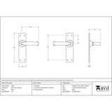 This is an image showing From The Anvil - Black MF Lever Latch Set available from trade door handles, quick delivery and discounted prices