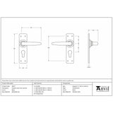 This is an image showing From The Anvil - Black Smooth Lever Euro Lock Set available from trade door handles, quick delivery and discounted prices