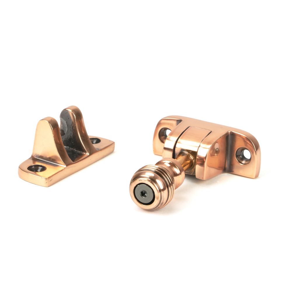 This is an image showing From The Anvil - Polished Bronze Prestbury Brighton Fastener (Radiused) available from trade door handles, quick delivery and discounted prices