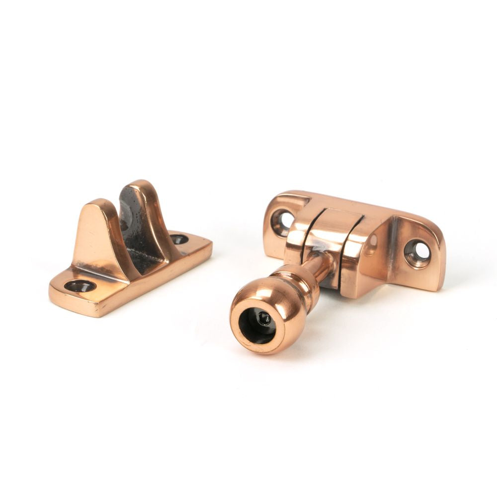 This is an image showing From The Anvil - Polished Bronze Mushroom Brighton Fastener (Radiused) available from trade door handles, quick delivery and discounted prices