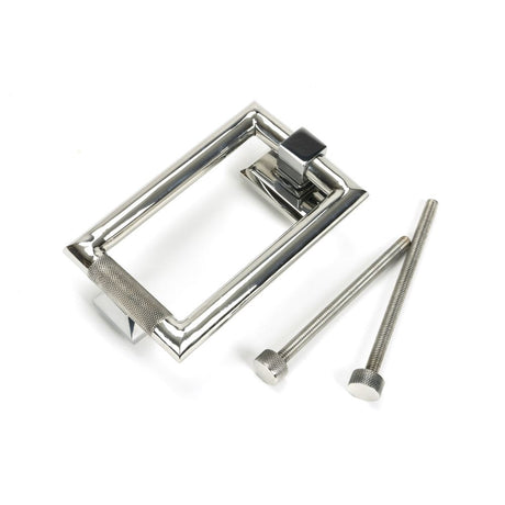 High quality image of From The Anvil - Polished Marine SS (316) Brompton Door Knocker | Sku. 46652 | Trade Door Handles, Kendal.