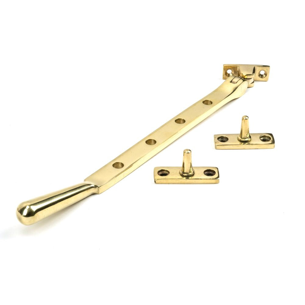 This is an image showing From The Anvil - Polished Brass 10" Newbury Stay available from trade door handles, quick delivery and discounted prices