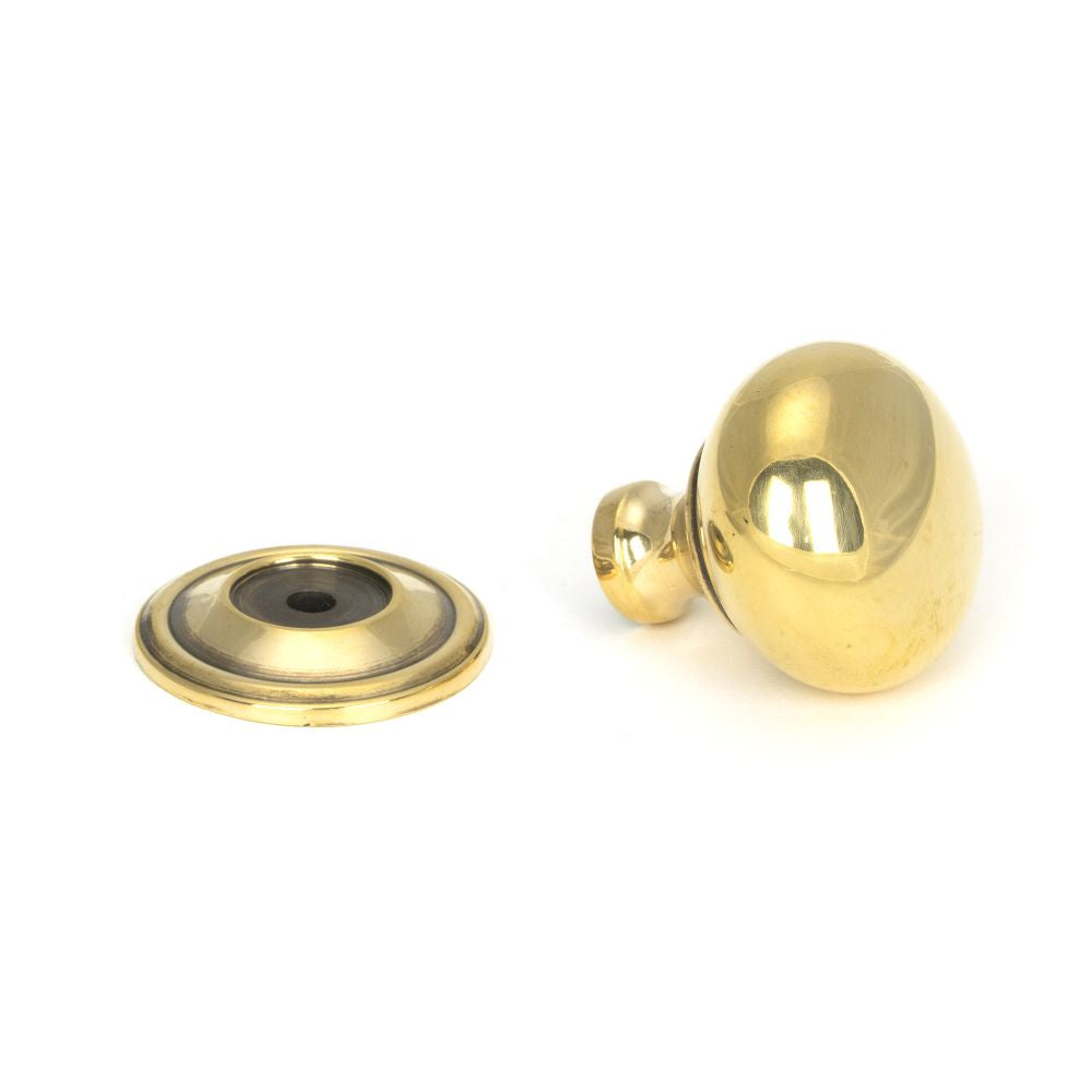 This is an image showing From The Anvil - Aged Brass Mushroom Cabinet Knob 32mm available from trade door handles, quick delivery and discounted prices