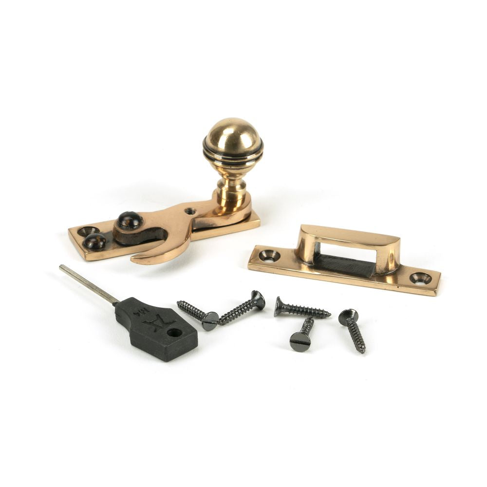 This is an image showing From The Anvil - Polished Bronze Prestbury Sash Hook Fastener available from trade door handles, quick delivery and discounted prices