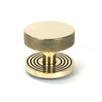 High quality image of From The Anvil - Aged Brass Brompton Centre Door Knob (Beehive) | Sku. 46736 | Trade Door Handles, Kendal.