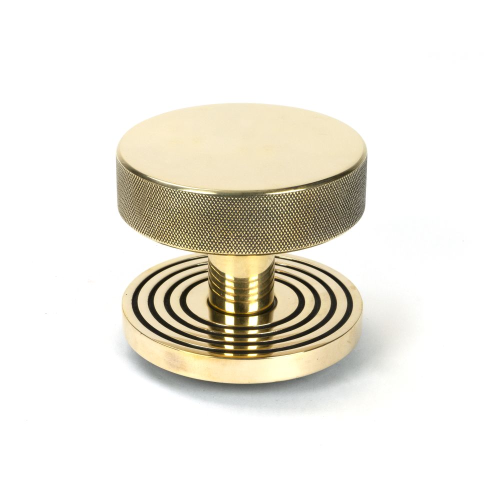 High quality image of From The Anvil - Aged Brass Brompton Centre Door Knob (Beehive) | Sku. 46736 | Trade Door Handles, Kendal.