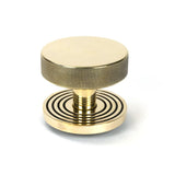 High quality image of From The Anvil - Aged Brass Brompton Centre Door Knob (Beehive) | Sku. 46736 | Trade Door Handles, Kendal.