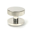 This is an image showing From The Anvil - Polished Nickel Brompton Centre Door Knob (Plain) available from trade door handles, quick delivery and discounted prices