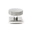 This is an image showing From The Anvil - Polished Marine SS (316) Brompton Centre Door Knob (Square) available from trade door handles, quick delivery and discounted prices