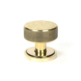 This is an image showing From The Anvil - Aged Brass Brompton Mortice/Rim Knob Set (Art Deco) available from trade door handles, quick delivery and discounted prices