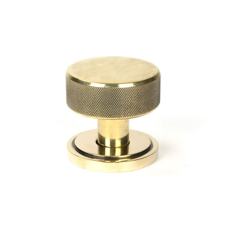 This is an image showing From The Anvil - Aged Brass Brompton Mortice/Rim Knob Set (Art Deco) available from trade door handles, quick delivery and discounted prices