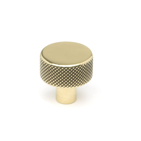 High quality image of From The Anvil - Aged Brass Brompton Cabinet Knob - 25mm (No rose) | Sku. 46815 | Trade Door Handles, Kendal.