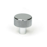 This is an image showing From The Anvil - Polished Chrome Brompton Cabinet Knob - 25mm (No rose) available from trade door handles, quick delivery and discounted prices
