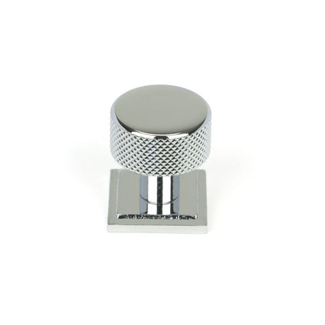 This is an image showing From The Anvil - Polished Chrome Brompton Cabinet Knob - 25mm (Square) available from trade door handles, quick delivery and discounted prices