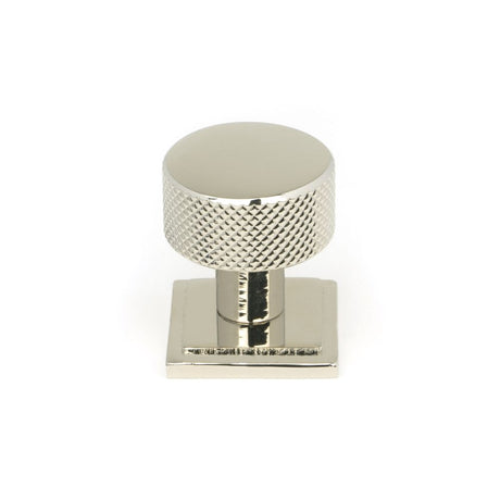 This is an image showing From The Anvil - Polished Nickel Brompton Cabinet Knob - 25mm (Square) available from trade door handles, quick delivery and discounted prices