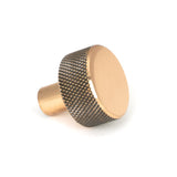 This is an image showing From The Anvil - Polished Bronze Brompton Cabinet Knob - 25mm (No rose) available from trade door handles, quick delivery and discounted prices