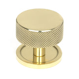 High quality image of From The Anvil - Polished Brass Brompton Cabinet Knob - 38mm (Plain) | Sku. 46840 | Trade Door Handles, Kendal.