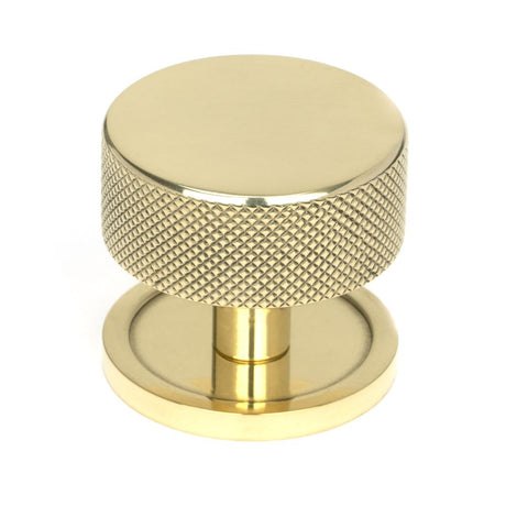 High quality image of From The Anvil - Polished Brass Brompton Cabinet Knob - 38mm (Plain) | Sku. 46840 | Trade Door Handles, Kendal.