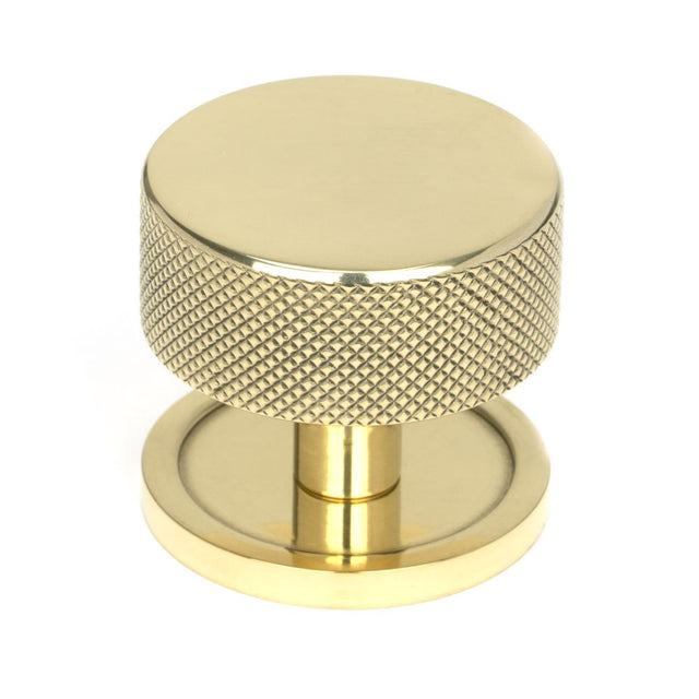 High quality image of From The Anvil - Polished Brass Brompton Cabinet Knob - 38mm (Plain) | Sku. 46840 | Trade Door Handles, Kendal.